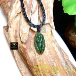 Mặt dây chuyền ve sầu Ngọc Bích (Ngọc thiền), KT 16mm - Hình ảnh 6