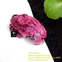 Tỳ hưu Ruby Nam Phi, kích thước 52x47mm - Ảnh 7
