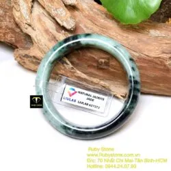 Vòng Cẩm thạch xanh lục đậm, ni tay 54mm - Ảnh 7