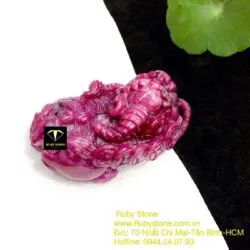 Tỳ hưu Ruby Nam Phi, kích thước 52x47mm - Ảnh 9