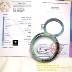 Vòng Cẩm thạch xanh lục đậm, ni tay 54mm - Ảnh 2