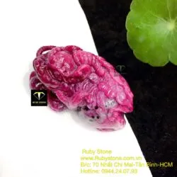Tỳ hưu Ruby Nam Phi, kích thước 52x47mm - Ảnh 5