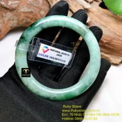 Vòng cẩm thạch sơn thuỷ phớt xanh, ni tay 52mm - Ảnh 3