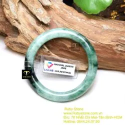 Vòng cẩm thạch sơn thuỷ phớt xanh, ni tay 52mm - Hình ảnh 5