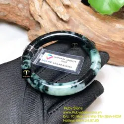 Vòng Cẩm thạch xanh lục đậm, ni tay 51mm - Ảnh 2