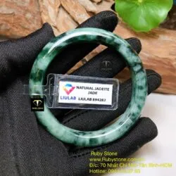 Vòng Cẩm thạch sơn thuỷ phớt xanh, ni tay 52mm - Ảnh 4