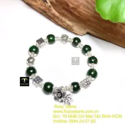 Vòng ngọc bích Canada mix charm bạc - Ảnh 5