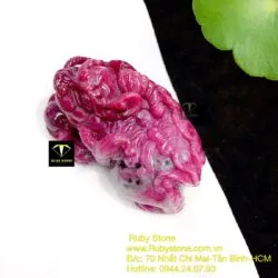 Tỳ hưu Ruby Nam Phi, kích thước 52x47mm - Ảnh 8