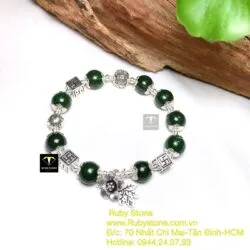 Vòng ngọc bích Canada mix charm bạc - Ảnh 6