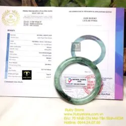 Vòng cẩm thạch sơn thuỷ phớt xanh, ni tay 52mm - Hình ảnh 2
