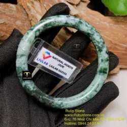 Vòng cẩm thạch xanh đốm, ni tay 53mm - Hình ảnh 2