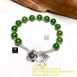 Vòng ngọc bích Canada mix charm bạc - Ảnh 5