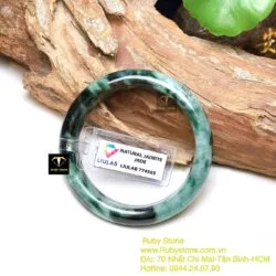 Vòng Cẩm thạch xanh đen, ni tay 52 mm - Hình ảnh 8