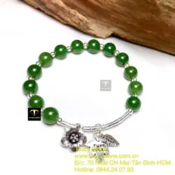 Vòng ngọc bích Canada mix charm bạc - Ảnh 4