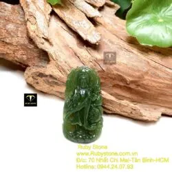 Phật Quan Âm Bồ Tát ngọc bích Canada, KT 47mm - Ảnh 7