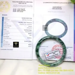 Vòng Cẩm thạch sơn thuỷ phớt xanh, ni tay 52mm - Ảnh 2