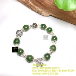 Vòng ngọc bích Canada mix charm bạc - Ảnh 6