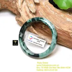 Vòng Cẩm thạch xanh đen, ni tay 52 mm - Hình ảnh 6