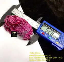Tỳ hưu Ruby Nam Phi, kích thước 52x47mm - Ảnh 4