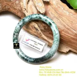 Vòng cẩm thạch xanh đốm, ni tay 53mm - Hình ảnh 6