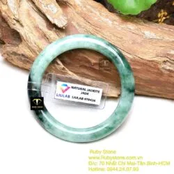 Vòng cẩm thạch sơn thuỷ phớt xanh, ni tay 52mm - Hình ảnh 6
