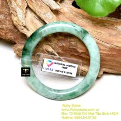 Vòng cẩm thạch sơn thuỷ phớt xanh, ni tay 52mm