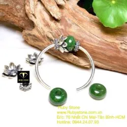Kiềng tay charm bạc liên hoa mix lu thống ngọc bích Canada - Ảnh 12