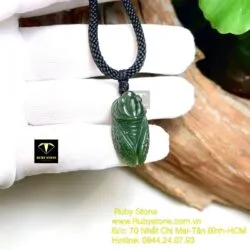 Mặt dây chuyền ve sầu Ngọc Bích (Ngọc thiền), KT 16mm - Hình ảnh 4