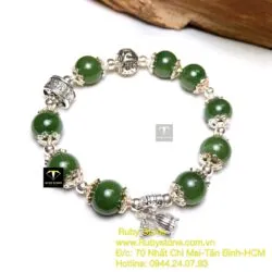 Vòng ngọc bích Canada mix charm bạc - Ảnh 5