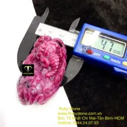 Tỳ hưu Ruby Nam Phi, kích thước 52x47mm - Ảnh 2