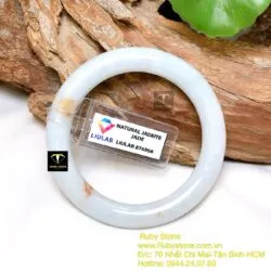 Vòng cẩm thạch trắng sữa điểm huyết - Ảnh 8