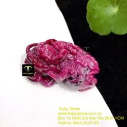 Tỳ hưu Ruby Nam Phi, kích thước 52x47mm - Ảnh 10