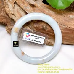 Vòng cẩm thạch trắng sữa điểm huyết - Ảnh 7