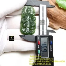 Phật Quan Âm Bồ Tát ngọc bích Canada, KT 47mm - Ảnh 3