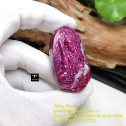 Văn thù bồ tát - Phật bản mệnh Ruby Nam Phi tuổi Mão, kích thước 42mm - Ảnh 5