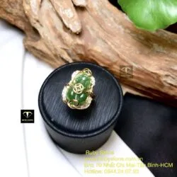 Nhẫn tỳ hưu Ngọc bích Canada, vàng 18k - Ảnh 6