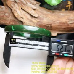 Vòng tay ngọc bích Canada, bản vuông 8,6mm, ni tay 53mm - Ảnh 3