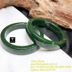 Vòng ngọc bích Canada, bản vuông 13mm, ni tay 54mm - Ảnh 2