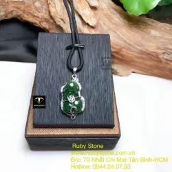 Mặt dây chuyền Tỳ hưu Ngọc bích, bạc 925 - Ảnh 3