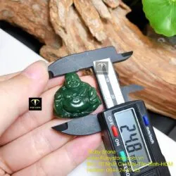 Phật Di Lặc ngọc bích Canada đậm, KT 25mm - Hình ảnh 2