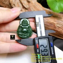 Phật Di Lặc ngọc bích Canada, KT 29mm - Hình ảnh 2