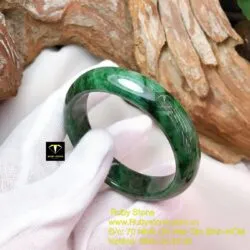 Vòng ngọc cẩm thạch sơn thuỷ dầu lý - Ảnh 2