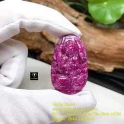 Thiên thủ thiên nhãn - Phật bản mệnh Ruby Nam Phi tuổi Tí, kích thước 37mm - Ảnh 7