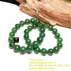 Vòng chuỗi ngọc bích Canada 12 ly (loại thường)