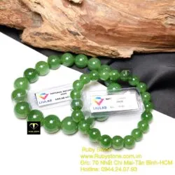 Vòng tay ngọc bích Canada xanh lá 12 ly - Hình ảnh 3