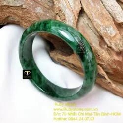 Vòng ngọc cẩm thạch sơn thuỷ dầu lý - Ảnh 8