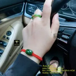 Vòng tay Lu thống Ngọc bích xanh lý, dáng thon - Ảnh 2
