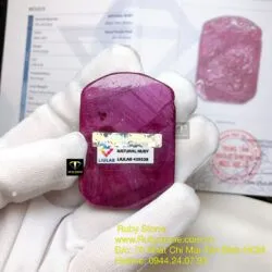 Mặt dây chuyền hoa mẫu đơn Ruby Nam Phi, kích thước 50mm - Ảnh 5