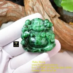 Phật Di Lặc ngọc cẩm thạch sơn thuỷ Myanmar