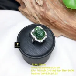 Nhẫn long quy Ngọc bích, bạc 925 - Hình ảnh 7